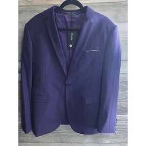 NWT YFFUSHI Mens Purple Suit Jacket Statement Blazer XL Formal Party Occasion